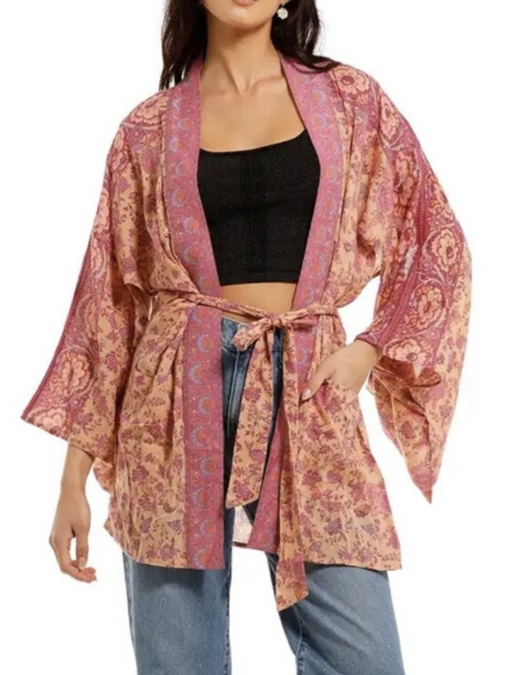 *READ DESCRIPTION* Spell Folk Song Short Kimono Robe